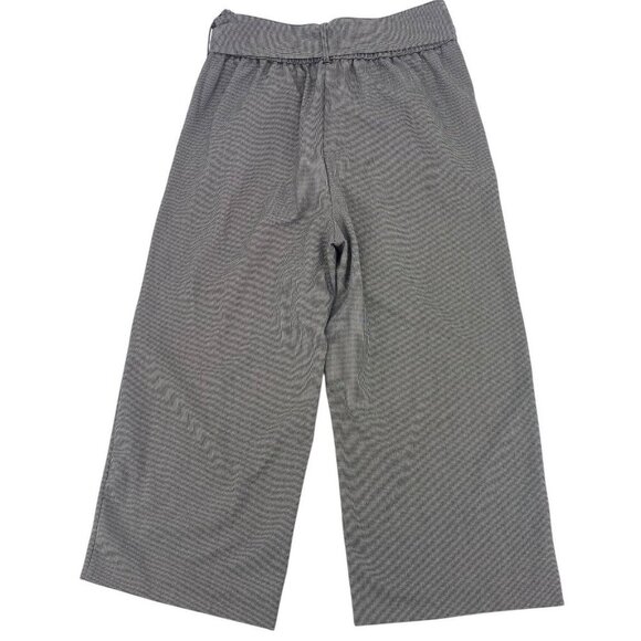 Zara Size Small Black White Houndstooth Pull On Culottes Belted - Picture 2 of 13